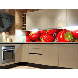 KI-180-025 Fototapeta do kuchyne - Strawberry - za kuchynskú linku, veľkosť 180x60 cm
