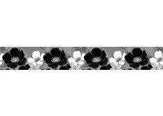 WB 8239 AG Design Samolepiace bordúra na stenu Black Flowers - Čierne kvety, veľkosť 14 cm x 5 m